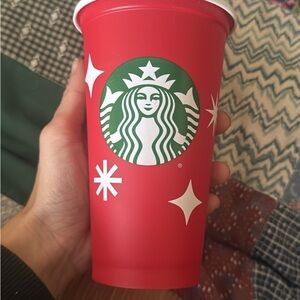 Starbucks Festive Red and Green Cup